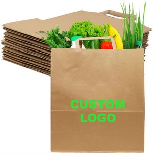 Sac en papier kraft écologique recyclable de style luxueux SHAMMAH avec logo personnalisé - Product Image 5