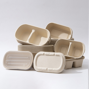Phân Hủy Sinh Học Đồ Ăn Bagasse Vỏ Sò Hộp Dùng Một Lần Mía Takeaway Thực Phẩm Container - Product Image 4