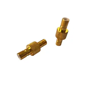 Adaptor koaksial SMB JJ, performa tinggi, konektor adaptor SMB pria KE pria, adaptor berlapis emas tembaga