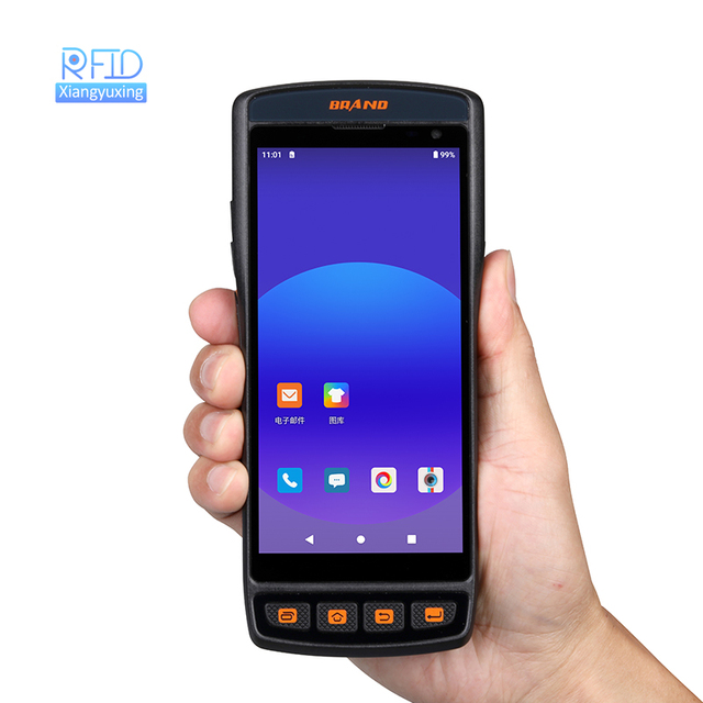 Android 2d Scanner NFC 13.56mhz QR Code Handheld Reader Android Pda with Built in Thermal Printer for Event