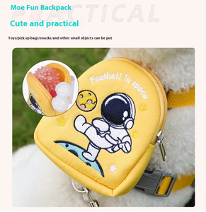 Produits personnalisés respirant réglable réfléchissant chien poitrine gilet harnais petit sac à dos détachable pour collation facile à virer - Product Image 4