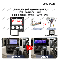 Cadre d'autoradio stéréo en gros pour TOYOTA HIACE 2019, cadre de moniteur de voiture, cadre de lecteur DVD, panneau de façade, cadre d'autoradio Android