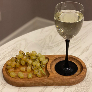 2-Pack Wood Mini Charcuterie Boards With Wine Glass Holder - Portable  Appetizer Plates For Cheese, Snacks, Parties, Picnics & Wine Tasting Mini  Charcuterie Tray
