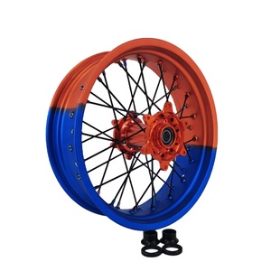 Ruedas de Aluminio Anodizado CNC Supermoto EXC/SXF/SX de 16/17 Pulgadas con Llanta Negra/Buje Dorado para <span class=keywords><strong>Enduro</strong></span> Todoterreno de 125-500cc 2003-2024 - Product Image 6