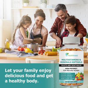 Factory Wholesale Multivitamins&Minerals Softgels High Potency for Men Women Support Energy Immunity Muscle Function Bone&Heart - Product Image 4