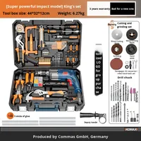 Ensemble d'outils de quincaillerie pour électricien et charpentier, acier à haute teneur en carbone, étui rigide pour réparations à domicile, divers outils de réparation