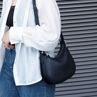 Sac à main tendance en cuir véritable avec fermeture éclair, sac à bandoulière pour femme, grande capacité, doublure en polyester, 32x13x26cm