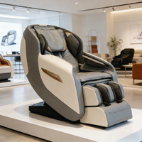 Fauteuil de massage Zhipin Zero Gravity en cuir PU, massages 4D, compression d'air complète, chauffage infrarouge, physiothérapie du cou et des épaules