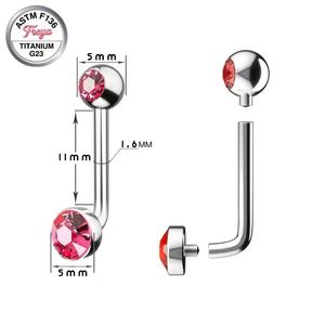 Joyas Corporales Modernas para Mujer, de Titanio en Forma de L con Zirconia, Christina Venus <span class=keywords><strong>VCH</strong></span>, <span class=keywords><strong>Piercing</strong></span> Genital Hipoalergénico, Decoración Diaria - Product Image 2