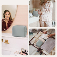 Trousse de maquillage personnalisée en néoprène, trousse de toilette de voyage, grande trousse de toilette, trousse cosmétique pour voyage, douche, salle de bain, gymnastique, yoga