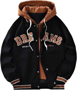 2 в 1 мужская повседневная куртка-бомбер с капюшоном и застежкой-молнией - Product Image 1