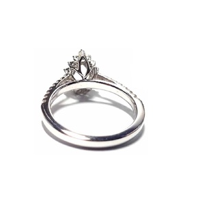 Bague de fiançailles et de mariage classique en or blanc 18 carats avec diamant véritable taille brillant, semi-monture, bijoux, en promotion à Hong Kong - Product Image 3