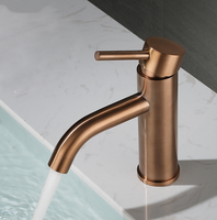 Keran Wastafel Kamar Mandi, Keran Wastafel Stainless Steel Pegangan Tunggal Satu Lubang Air Terjun Mixer Wajah Kamar Mandi
