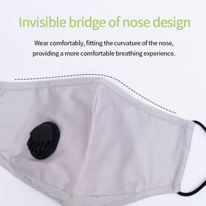 Masker Wajah warna dapat dipakai ulang, harga grosir masker wajah katun 100% harga rendah masker wajah hitam putih tali telinga - Product Image 4