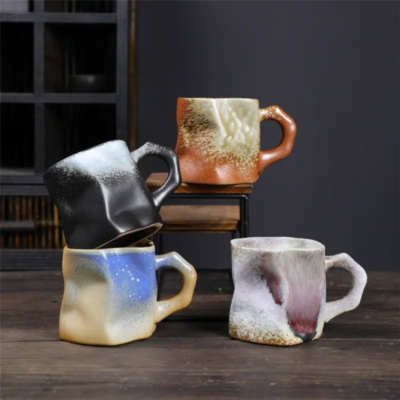 Wholesale Pottery Water Cup Japanese Style Logo Personalized Tea cup Ceramic Coffee Cup