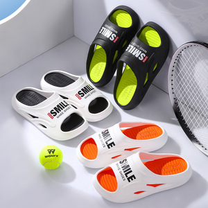 Zapatillas de PVC antideslizantes a la moda para <span class=keywords><strong>hombre</strong></span>, <span class=keywords><strong>sandalias</strong></span> de <span class=keywords><strong>baño</strong></span> informales de verano para el <span class=keywords><strong>baño</strong></span>, de talla grande, para interiores, invierno, exteriores - Product Image 5