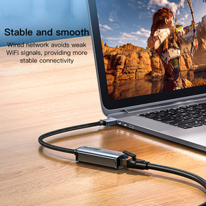 Câble adaptateur réseau <span class=keywords><strong>Ethernet</strong></span> RJ45 SAMZHE 17,5 cm Type-C vers 10/100/1000 Mbps pour MacBook, ordinateurs portables et adaptateur externe pour <span class=keywords><strong>Switch</strong></span> - Product Image 4