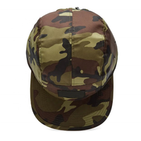 Casquette de camp camouflage 5 panneaux en nylon personnalisée en gros avec étiquette