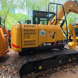 Mini-pelleuse 7,5 tonnes d'occasion, faible nombre d'heures de fonctionnement, fabrication chinoise, Sany SY75 60c, sur chenilles, moteur ISUZU, boîte de vitesses PLC, pompe, prix compétitif - Product Image 2