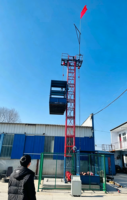 Monte-charge de chantier de type SS, cage simple, capacité 1 tonne