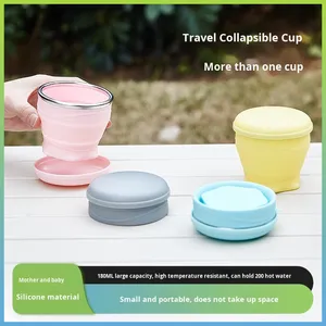 New Silicone Collapsible <b>Macaron</b> Cup | Portable Foldable Travel Mug | Cute & Leak-Proof (180ml) - Product Image 3