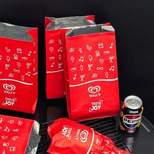 Sac en papier kraft personnalisé pour poulet, rouleaux de poulet BBQ, kebab, burger, pizza, chips de pommes de terre, doublé de papier aluminium anti-graisse - Product Image 5