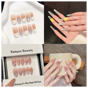 Nouveau <span class=keywords><strong>produit</strong></span> printemps fleurs violettes français oeil de chat <span class=keywords><strong>faux</strong></span> <span class=keywords><strong>ongles</strong></span> longue ballerine portable été amovible à la main presse sur les <span class=keywords><strong>ongles</strong></span> - Product Image 1