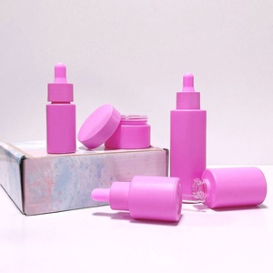 Skincare Packaging Cosmetic 30ml Flat Shoulder Frost Glass Dropper Bottle Black Gradient 1 oz Eye <b>Drop</b> Hair Oil Serum - Product Image 6