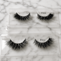 Cils 3D luxueux, faux cils faits à la main, naturels, longs, croisés, légers, effet wispy pour le maquillage