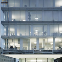 Mur-rideau en verre à cadre caché en aluminium, prix d'usine