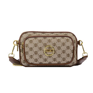 Sac à bandoulière vintage tendance pour femmes en PU avec fermeture éclair, détails rivetés, motif géométrique, antivol et portable pour un usage quotidien - Product Image 4