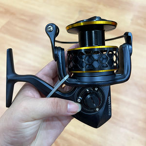 Goldjean — moulinet de pêche action originaux, équipement à tambour fixe en aluminium avec 7 + 1 roulements, Ratio de 4.9:1, frein à friction d'une puissance MAX de 20KG, adapté à la pratique en eau salée ou aux carpes - Product Image 1