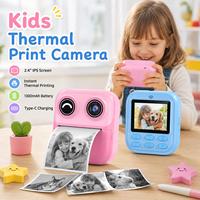 Cámara para Niños con Impresora, Cámara de Impresión Térmica Instantánea, Cámara de Fotos de 48MP para Niños, Regalo de Cumpleaños y Navidad, Juguete Recargable