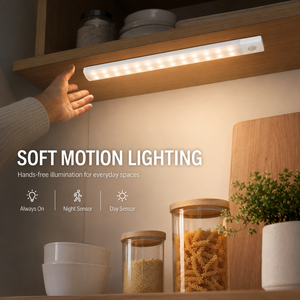 30cm Motion Sensor Cabinet <b>Light</b> <b>LED</b> Under Cabinet Lamp Magnetic 3 Color Stepless <b>Dimmable</b> Wireless Portable - Product Image 6