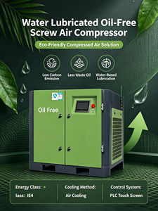 APCOM คอมเพรสเซอร์แอร์แบบสกรูที่ไม่มีน้ำมันหล่อลื่นในน้ำ7.5kW 15kW 75kW 37kW คอมเพรสเซอร์ปราศจากน้ำมัน160kW ท่อน้ำมัน - Product Image 6