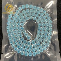 Diverses couleurs Taille Moissanite Tennis Chaîne Femme Homme Classique Simple Style 925S Coloré Moissanite Tennis Collier