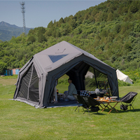 Tente gonflable Coody Hub Station Air - Grise, 3-5 personnes, vente en gros, extra large, pour camping familial, installation facile, portable, pour l'extérieur