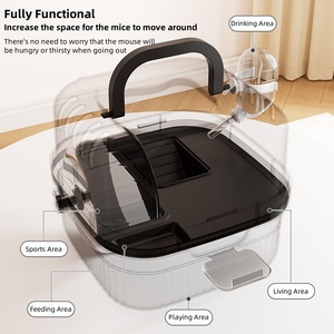Portable Transparent Grand Espace <span class=keywords><strong>Hamster</strong></span> <span class=keywords><strong>Cage</strong></span> En Plein Air De Luxe Villa À Main <span class=keywords><strong>Cage</strong></span> pour Petits Animaux - Product Image 5