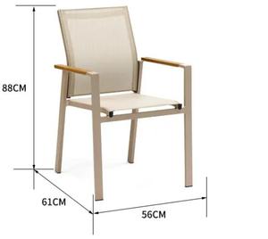 Conjunto de Mesa y Sillas para Restaurante, Muebles Modernos de Patio para Hotel, Mesa y Sillas de Comedor de Aluminio para Exteriores - Product Image 5