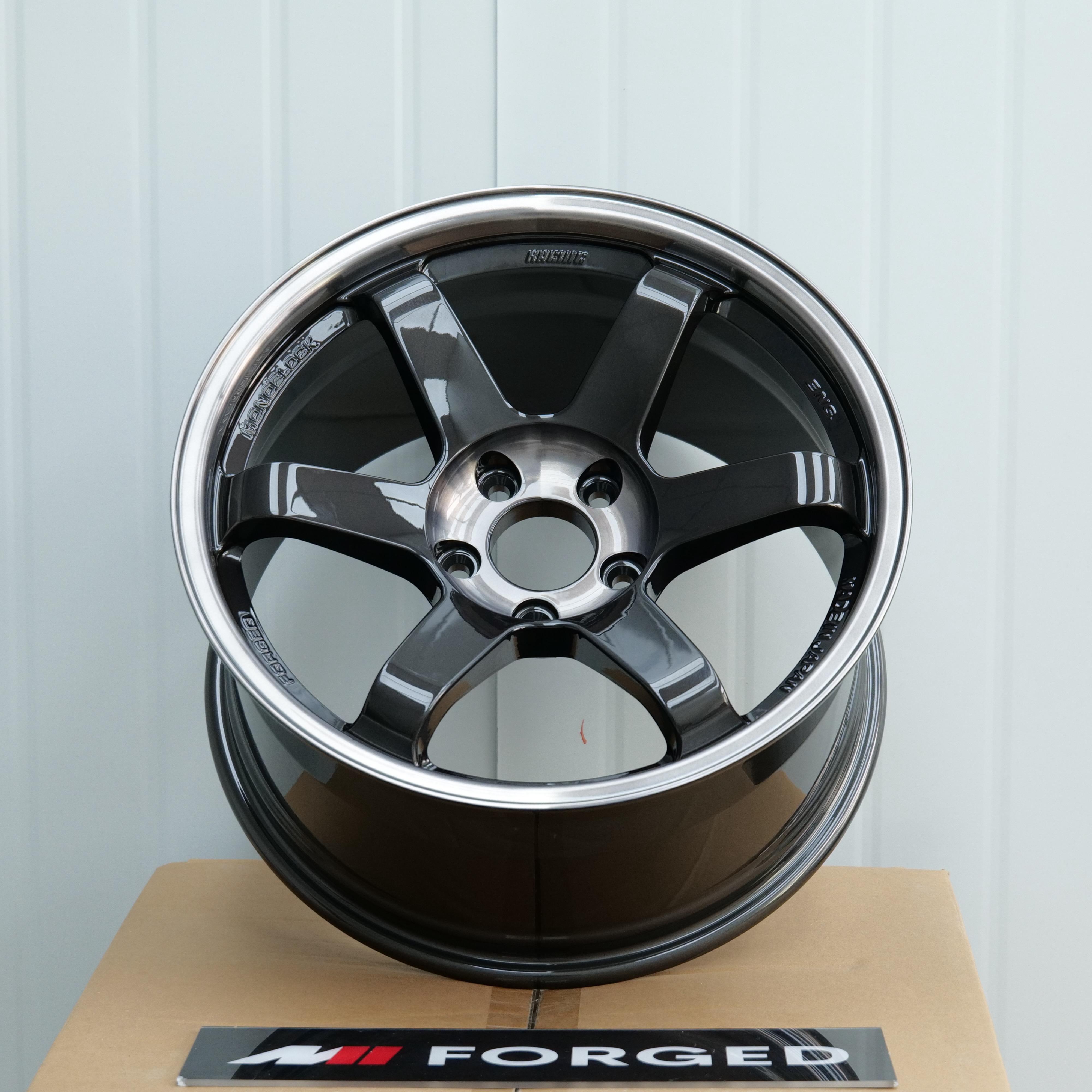 High Performance TE37 Saga Rims - Silver Grey Forged Sport