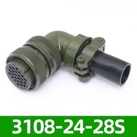 Prise mâle/femelle étanche à 24 broches, contacts en cuivre 10A, 3108A24-28S/3102A24-28P