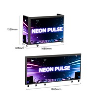 Cabina de DJ con Pantalla LED Plegable de 6 Paneles, Pantalla LED Portátil para Eventos de Bares y Discotecas