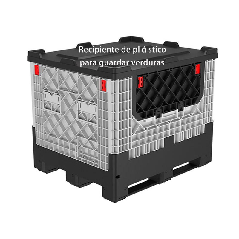 Продажа с завода, сверхмощный складной пластиковый поддон для фруктов, овощей, оптовая продажа, сетчатый складной пластиковый поддон для фруктов