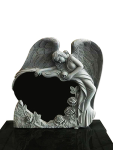 อนุสาวรีย์หินแกรนิตดำซานซีแบบโมเดิร์นยอดนิยม รูปปั้นรูปนางฟ้า สำหรับสุสาน ทำจากหินธรรมชาติ - Product Image 6