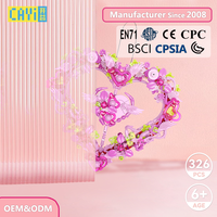 CAYI 2026 Set Blok Bangunan Karangan Bunga Valentine Dekorasi Hari Valentine Set Buket Bunga Mainan Balok Bangunan Moc Hadiah