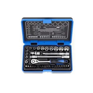 Professional Manufacturer Custom 35pcs 1/4" DR. 60T Spline Socket Wrench And Bit Set Tool Kit