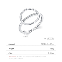 925 argent Sterling rond cercle anneaux pour femmes quotidien Oiffce clair zircone Simple géométrique Design élégant bijoux fins
