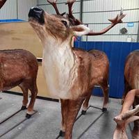 Tema parkı Animatronic noel dekorasyon Animatronic şarkı ren geyiği hayvan modeli satılık