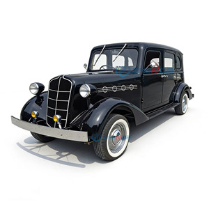 Voiture électrique de tourisme vintage de luxe noire classique, structure en acier, transport de touristes adultes, prix réduit - Product Image 1