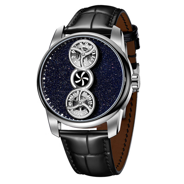 OEM Eyes Gemini Star Wheel Strong Luminous Creative Mechanical Men's Watch Processing Custom Watch Design